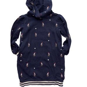 Kids Small Size 6-7 GapKids × Disney Minnie Mouse Navy Blue Hoodie Dress Pockets